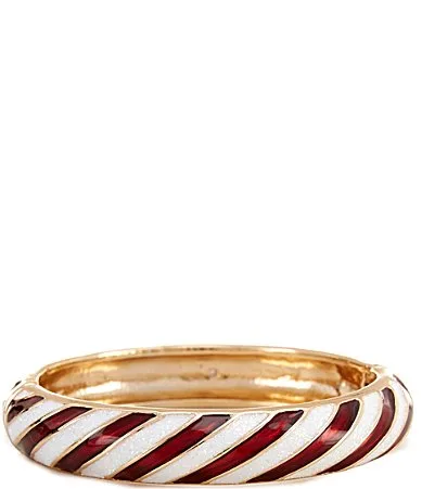 Christmas Candy Cane Hinge Bracelet by Merry & Bright