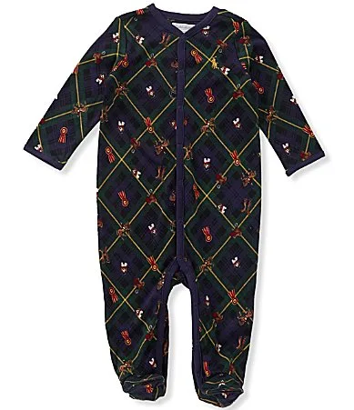 Long-Sleeve Printed Footed Coverall by Ralph Lauren