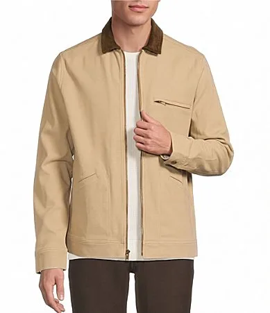 Canvas Embroidered Shirt Jacket by Rowm