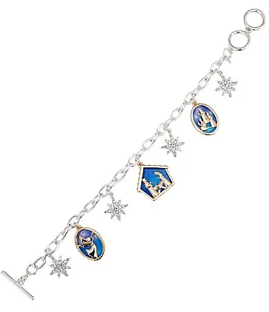 Nativity Scene Charm Drop Line Bracelet by Merry & Bright