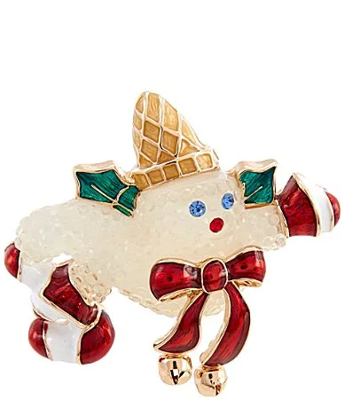 Flying Mr. Bingle Christmas Pin by Merry & Bright