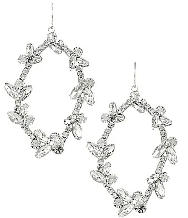 Crystal Ivy Hoop Earrings by Cezanne
