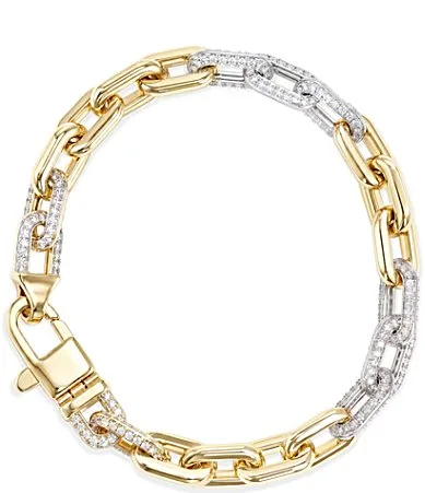 Micro Frankie Pave Chain Bracelet by Melinda Maria