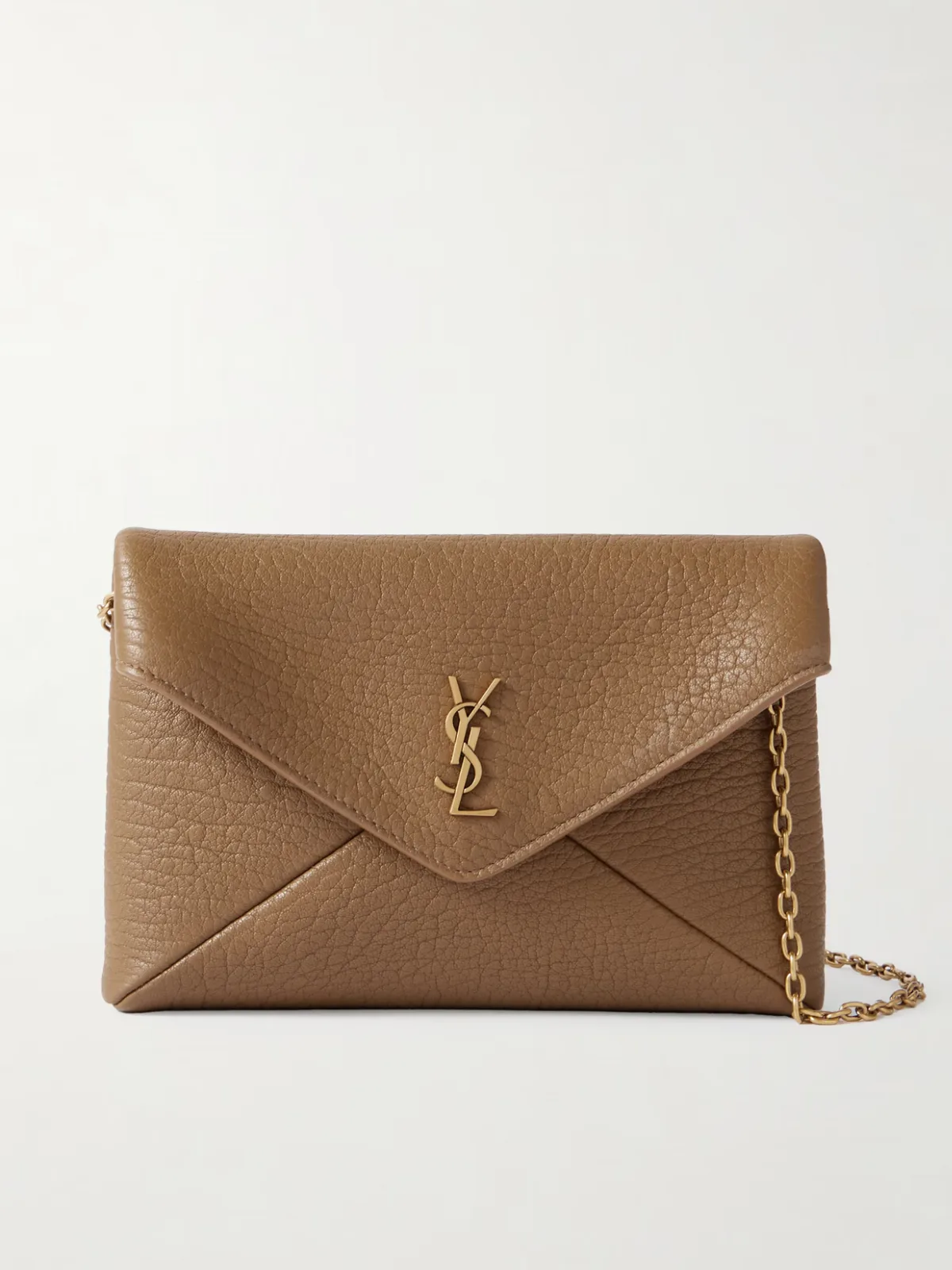 - Cassandre Textured-leather Shoulder Bag -