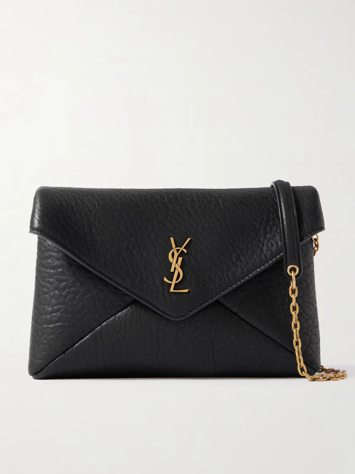 - Cassandre Textured-leather Shoulder Bag -