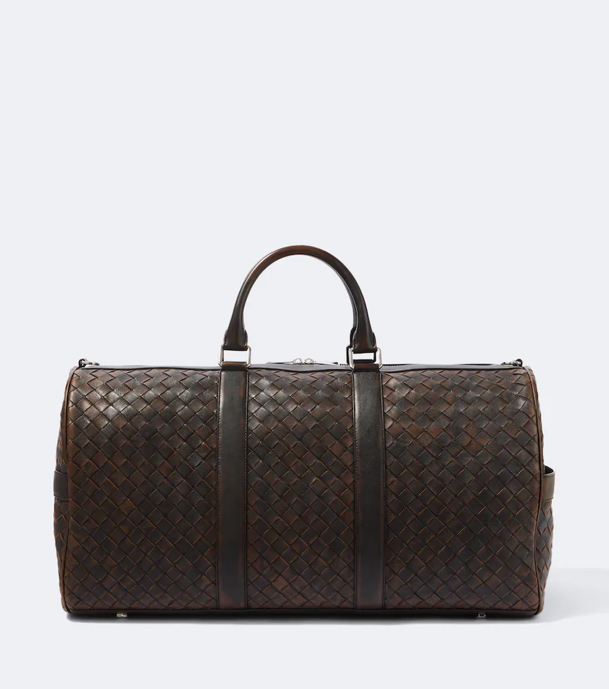 Intrecciato Leather Duffel Bag by Bottega Veneta