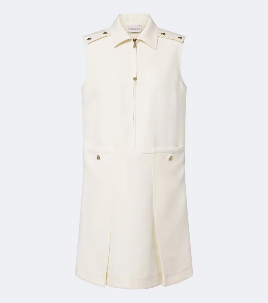 Virgin Wool Gabardine Minidress by Moncler