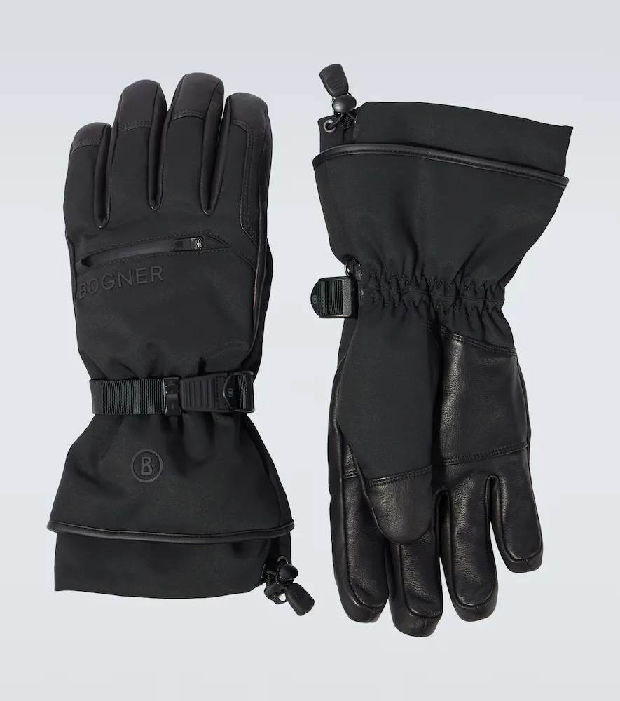 Adriano Leather-Trimmed Ski Gloves by Bogner