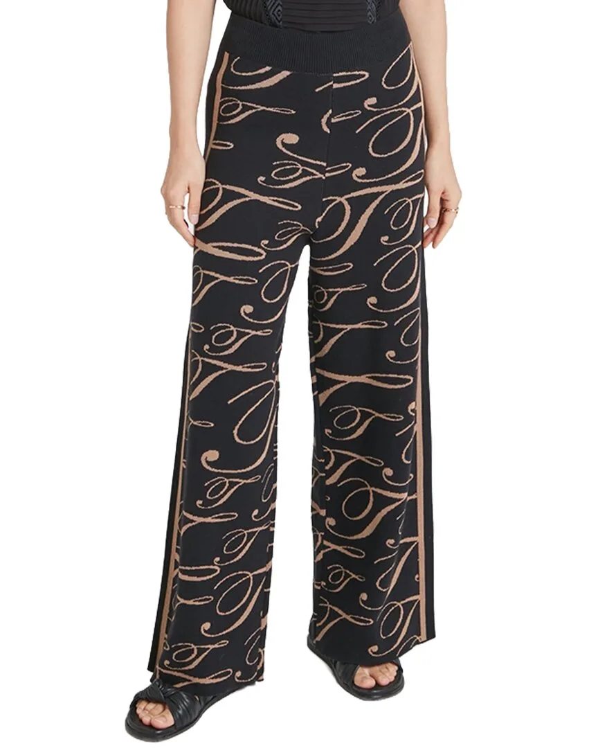 T-Logo Mania Wool-Blend Trouser by Temperley