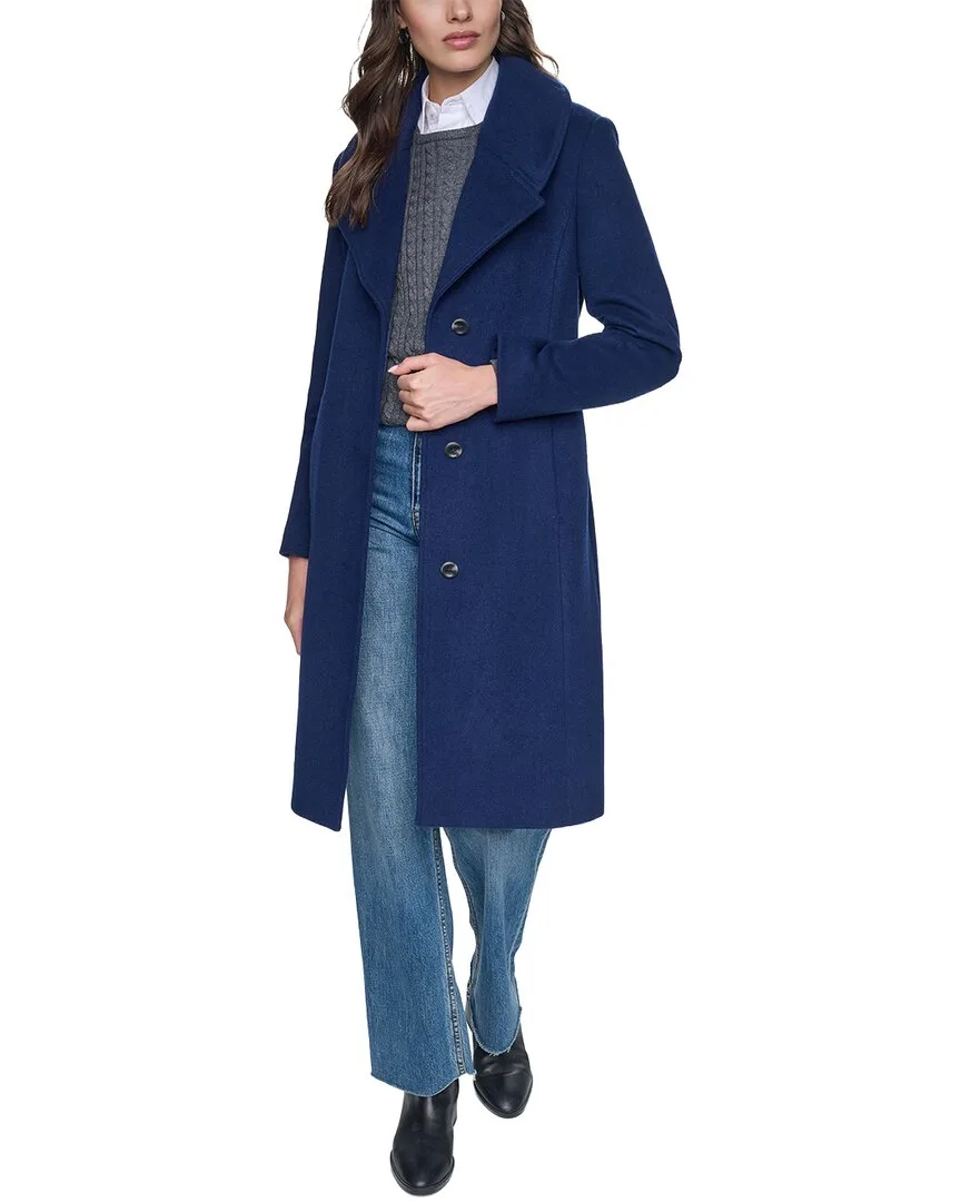 Large Collar Wool-Blend Coat