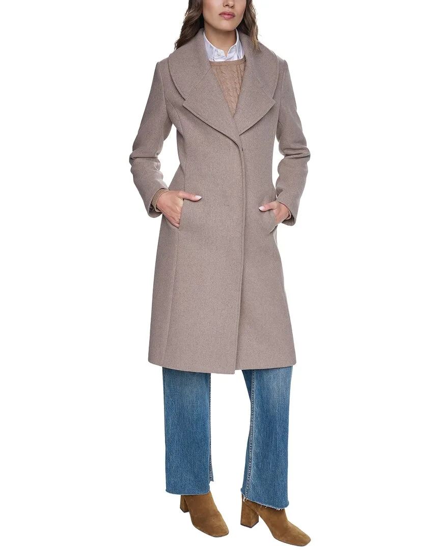 Large Collar Wool-Blend Coat