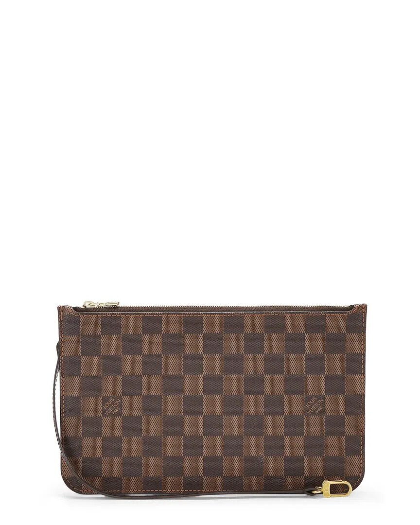 Brown Damier Ebene Coated Canvas Neverfull Pouch Pm (authentic Pre-Loved) by Louis Vuitton