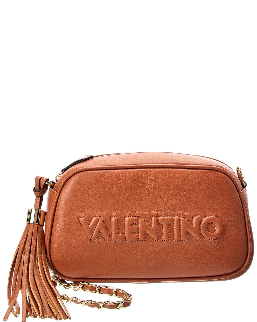 Bella Embossed Leather Shoulder Bag by Valentino by Mario Valentino