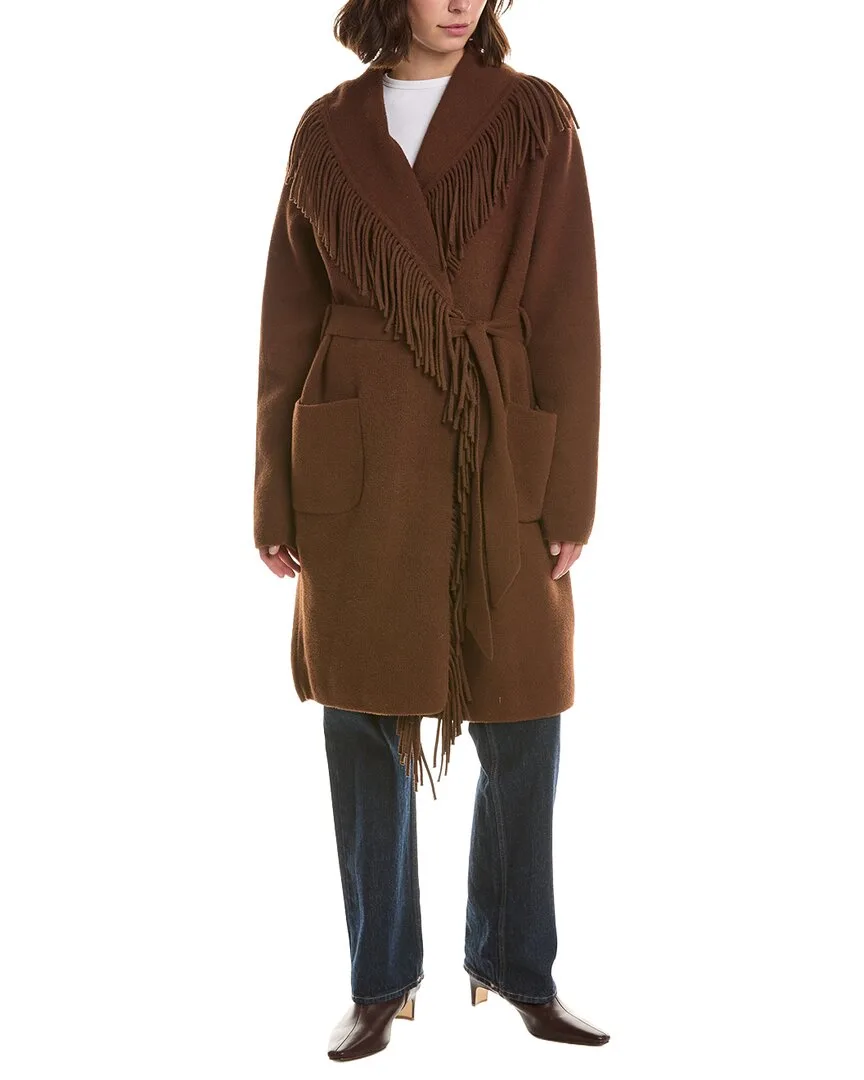 Fringe Wrap Coatigan by Nvlt