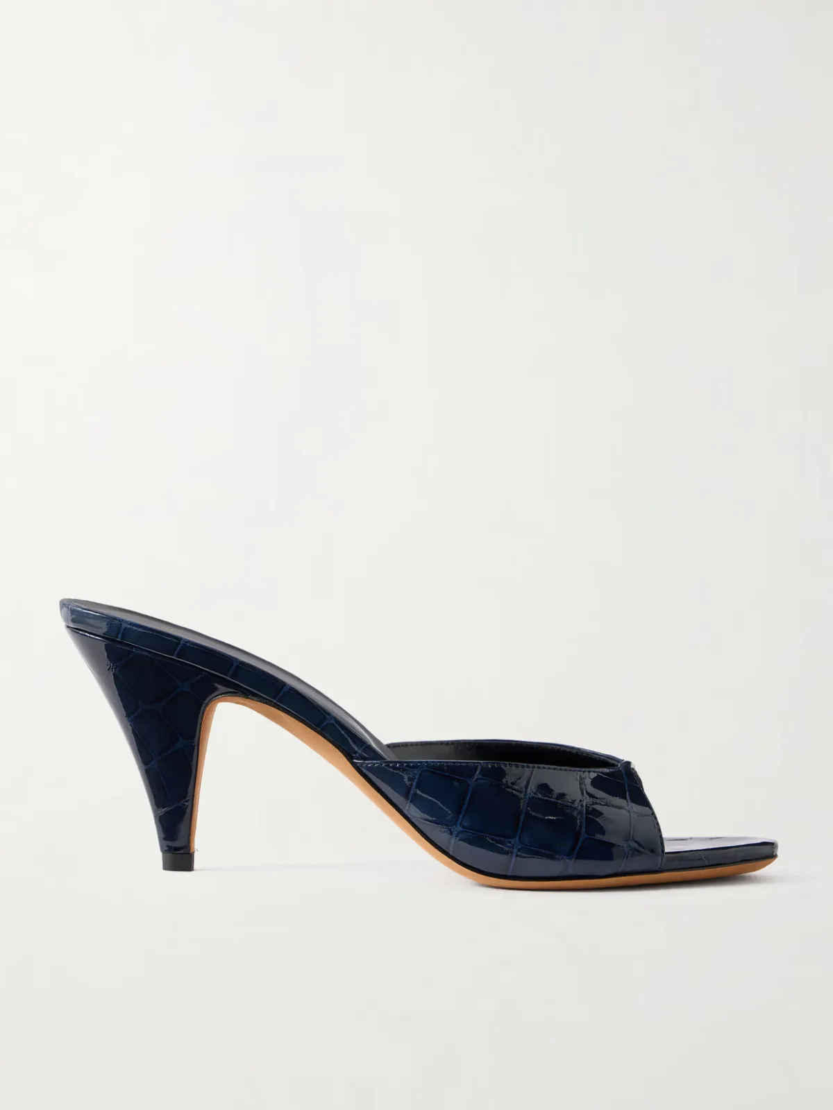 - Haze Croc-effect Leather Mules -