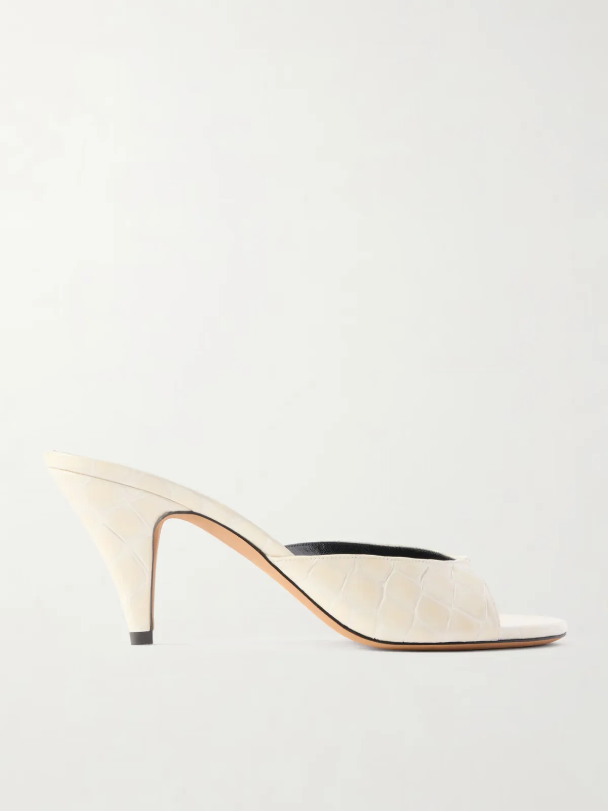 - Haze Croc-effect Leather Mules -