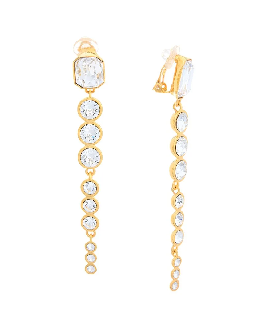 Cascading Rhinestone Drop Earrings by Oscar de la Renta