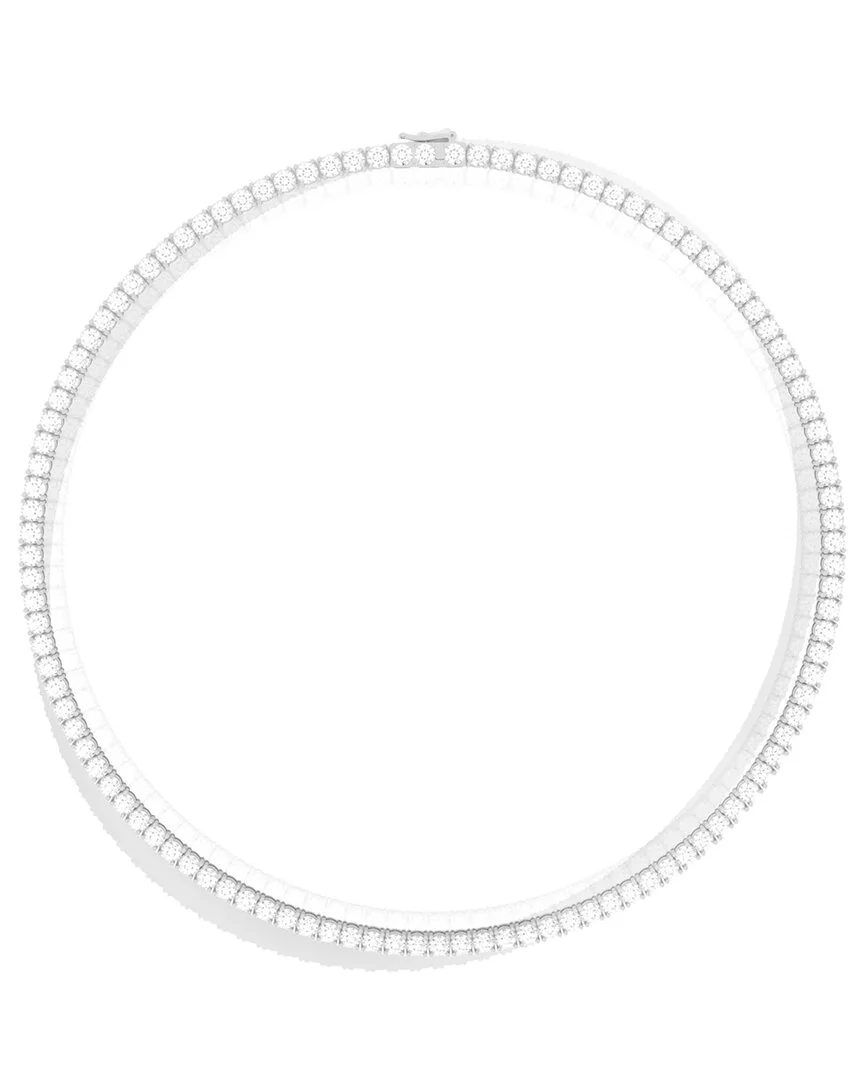 Silver 20.00 ct. tw. Lab-Grown Diamond Necklace by Amairah