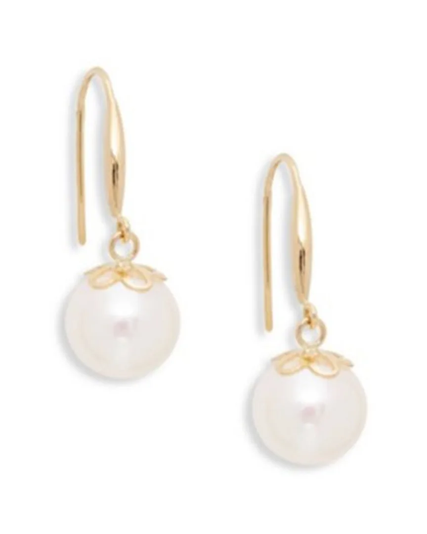 18K 9-8.5mm Akoya Pearl Earrings by Belpearl