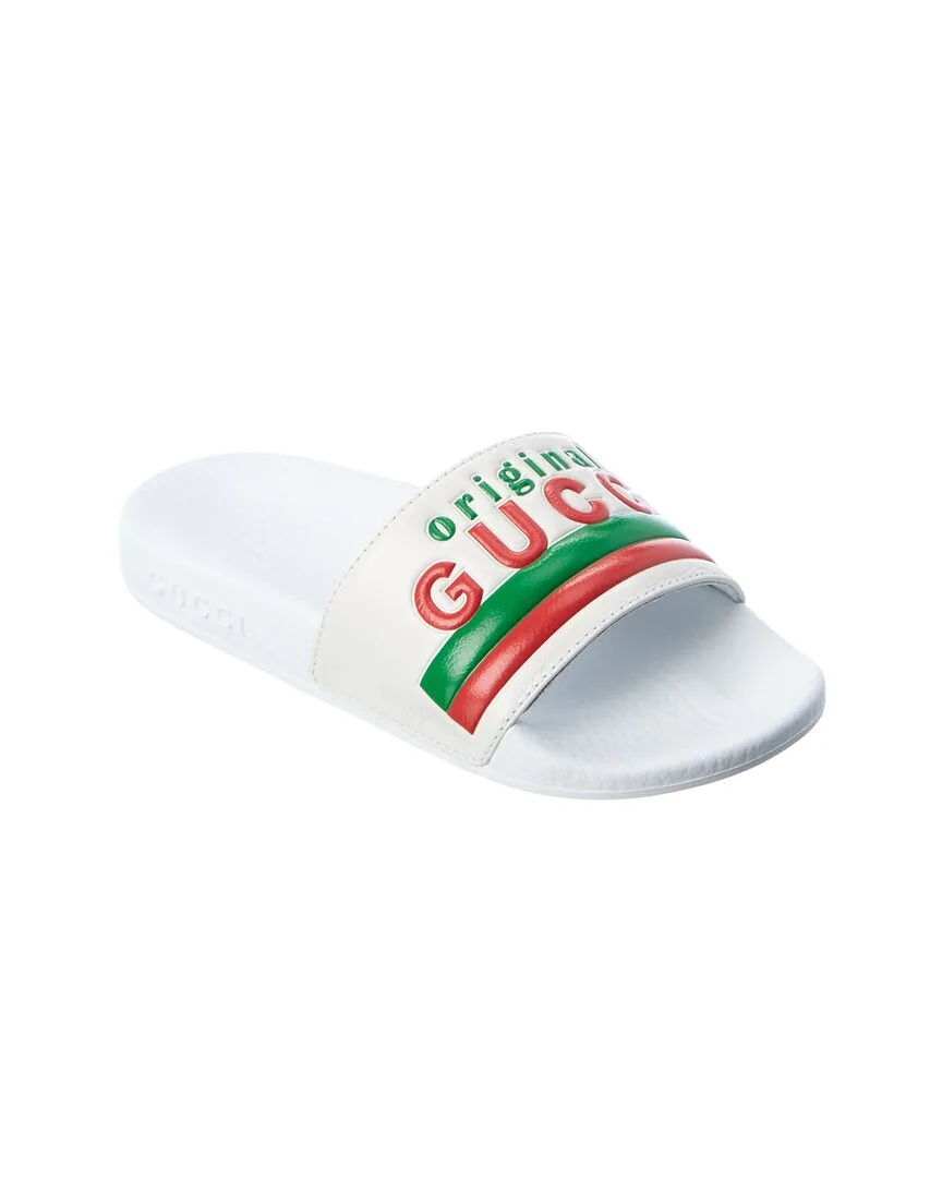 Leather Slide by Gucci