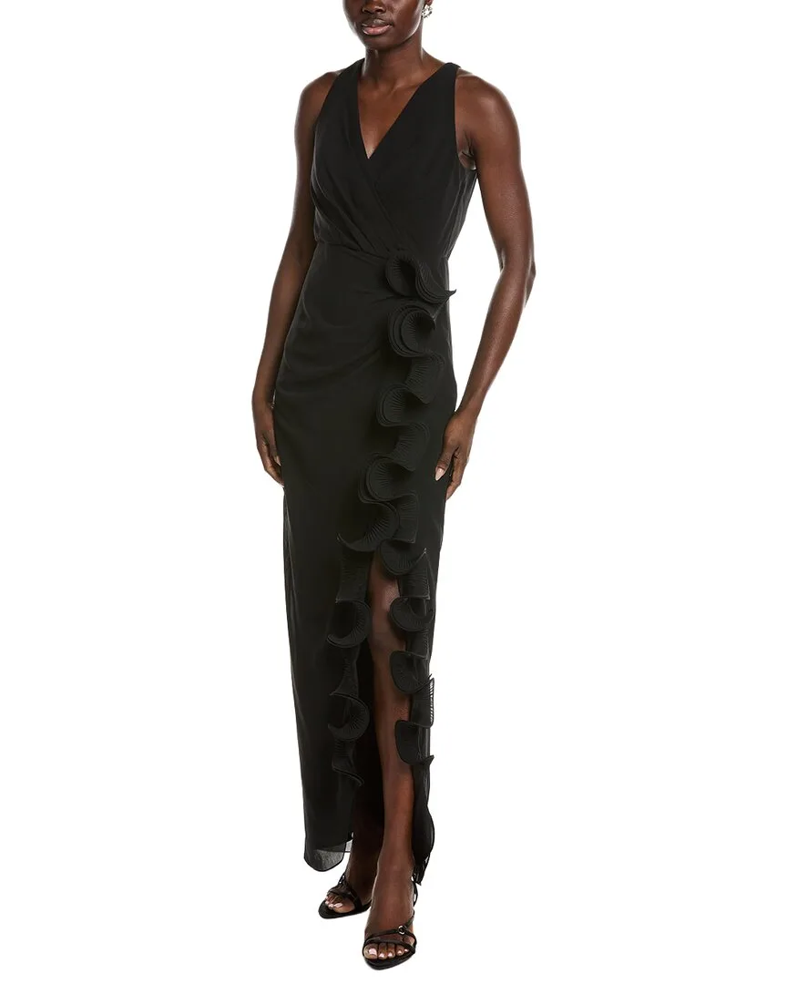 Halter Ruffle Gown by Badgley Mischka