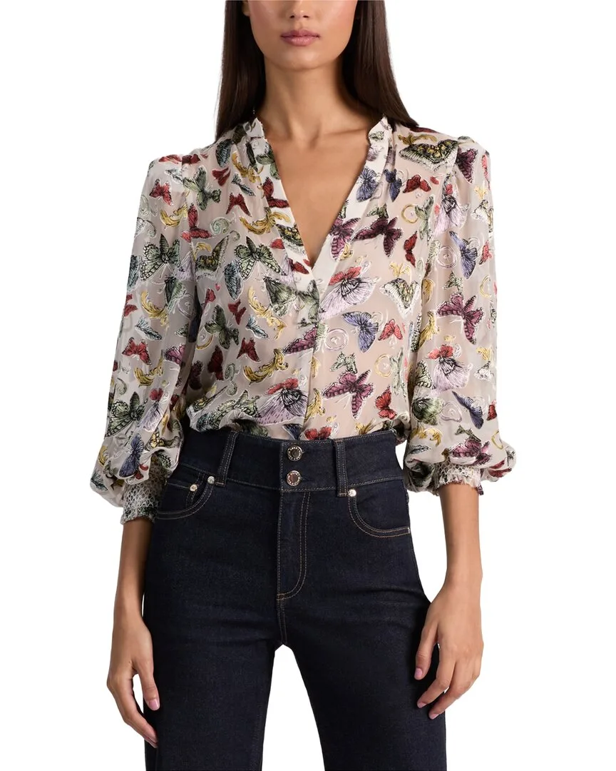 Sheila Silk-Blend Blouse by Alice + Olivia