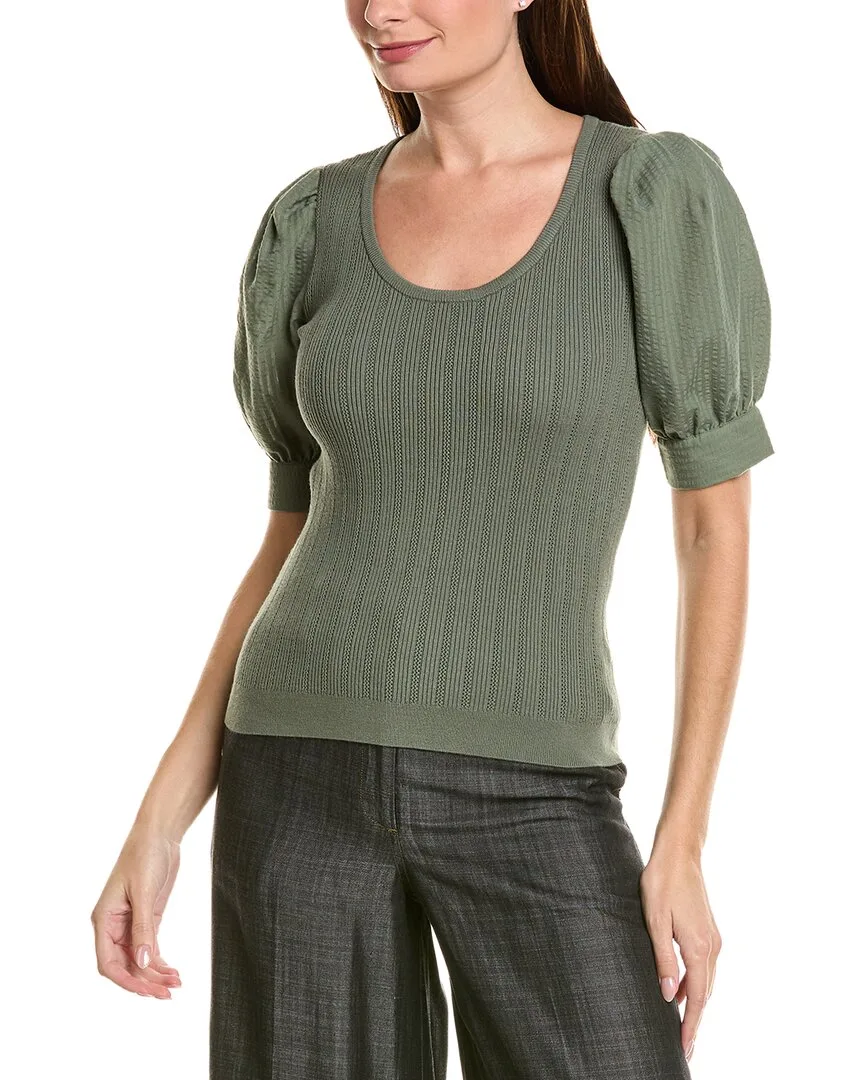 The Kaeta Puff Sleeve Sweater by Elie Tahari