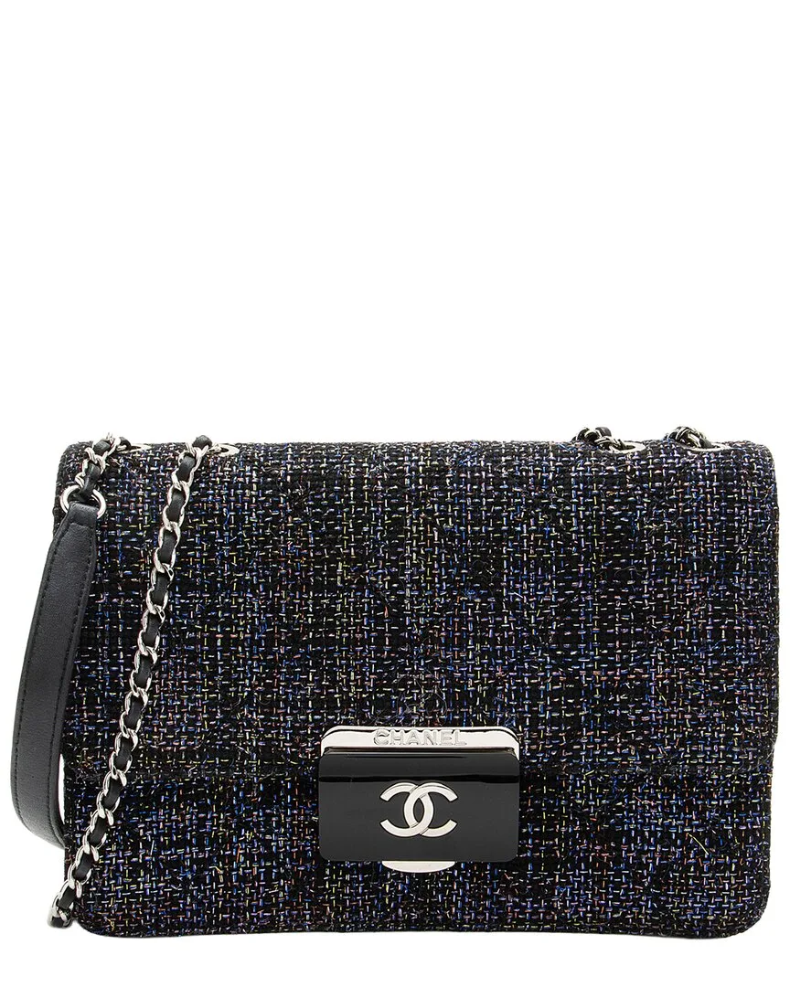 Black Multicolor Lambskin & Tweed Beauty Lock Flap Bag (authentic Pre-Loved) by CHANEL
