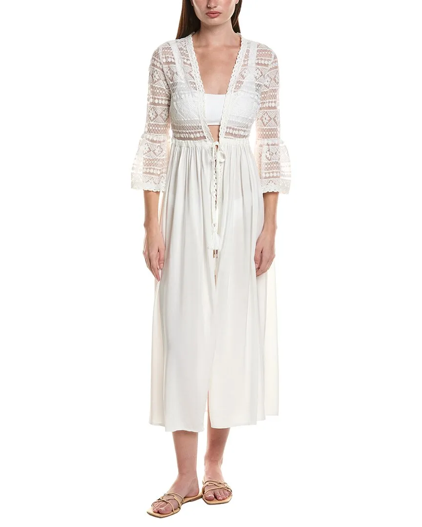 Lace Front Tie Maxi Cover-Up by Nvlt