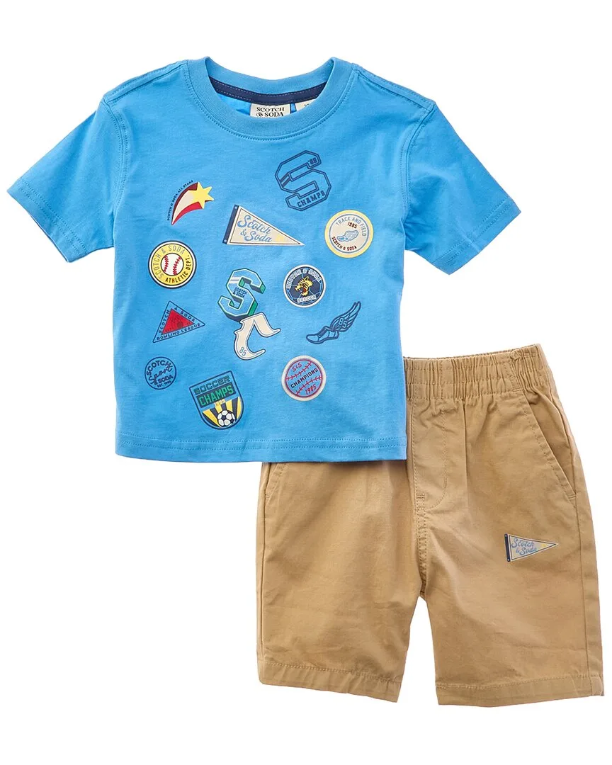 2Pc T-Shirt & Short Set by Scotch & Soda