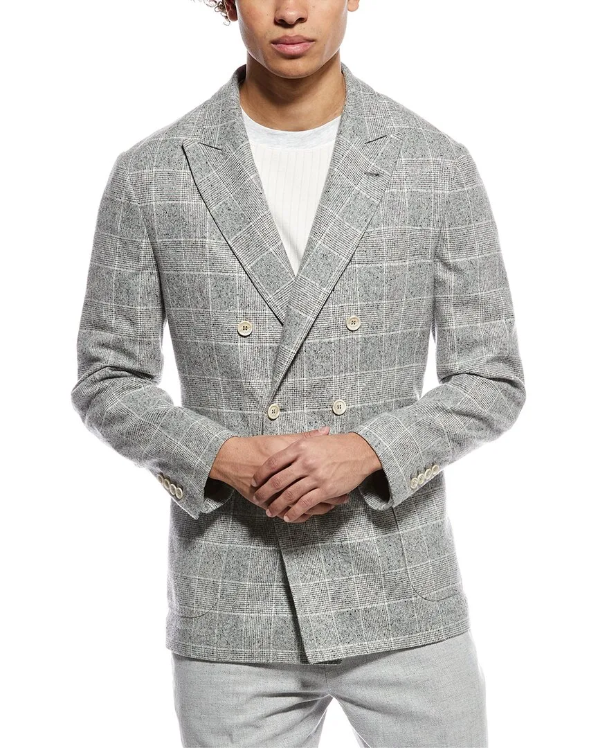 Silk & Wool-Blend Jacket by Brunello Cucinelli