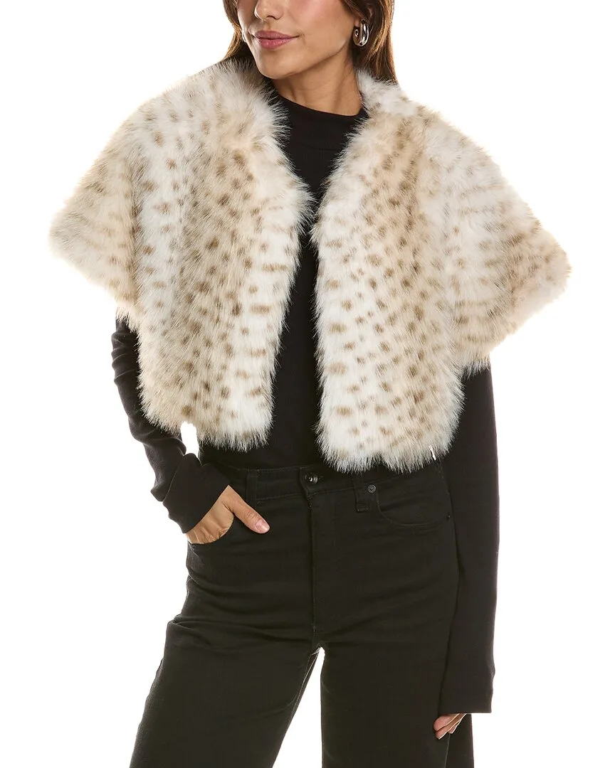 Plush Spotted Short Capelet by La Fiorentina