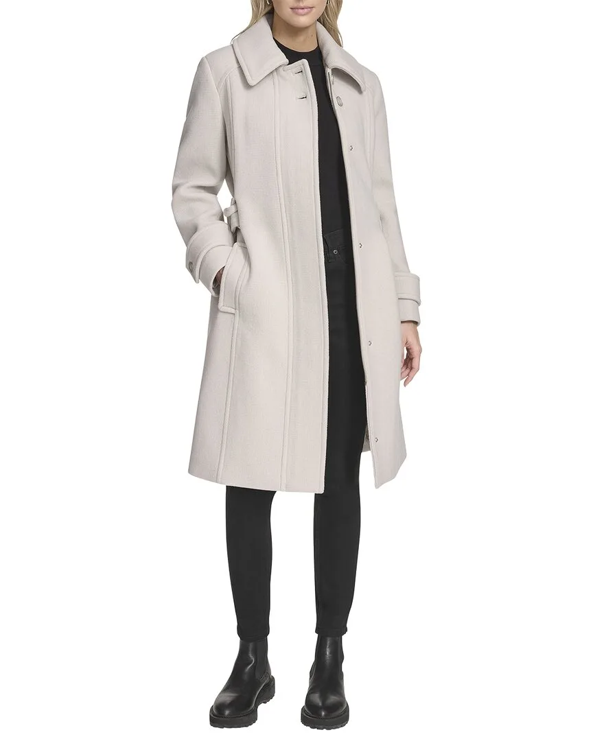 Lawley Wool-Blend Belted Trench Coat by Andrew Marc