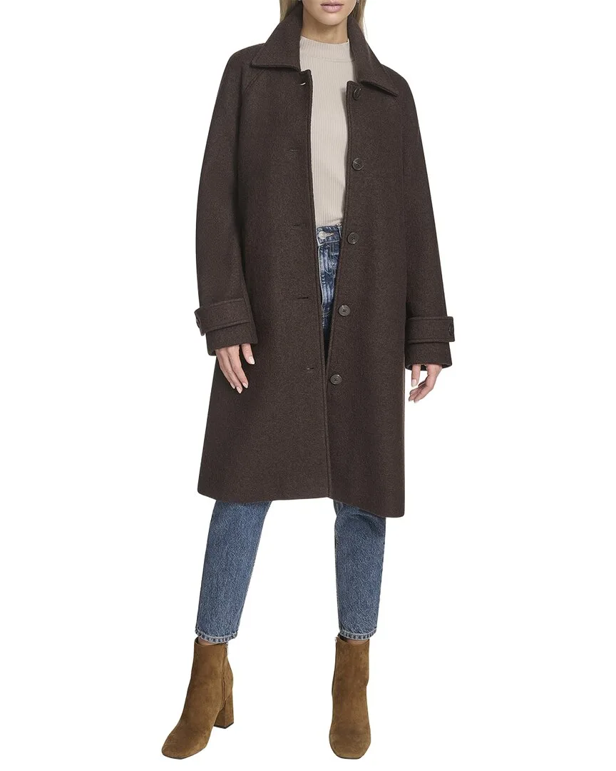 Jupiter Wool-Blend Balmacaan Coat by Andrew Marc