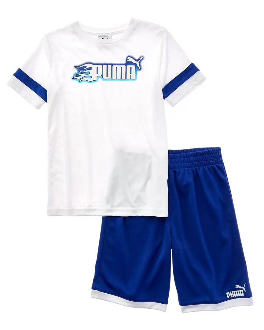 2Pc Interlock T-Shirt & Mesh Short Set by PUMA