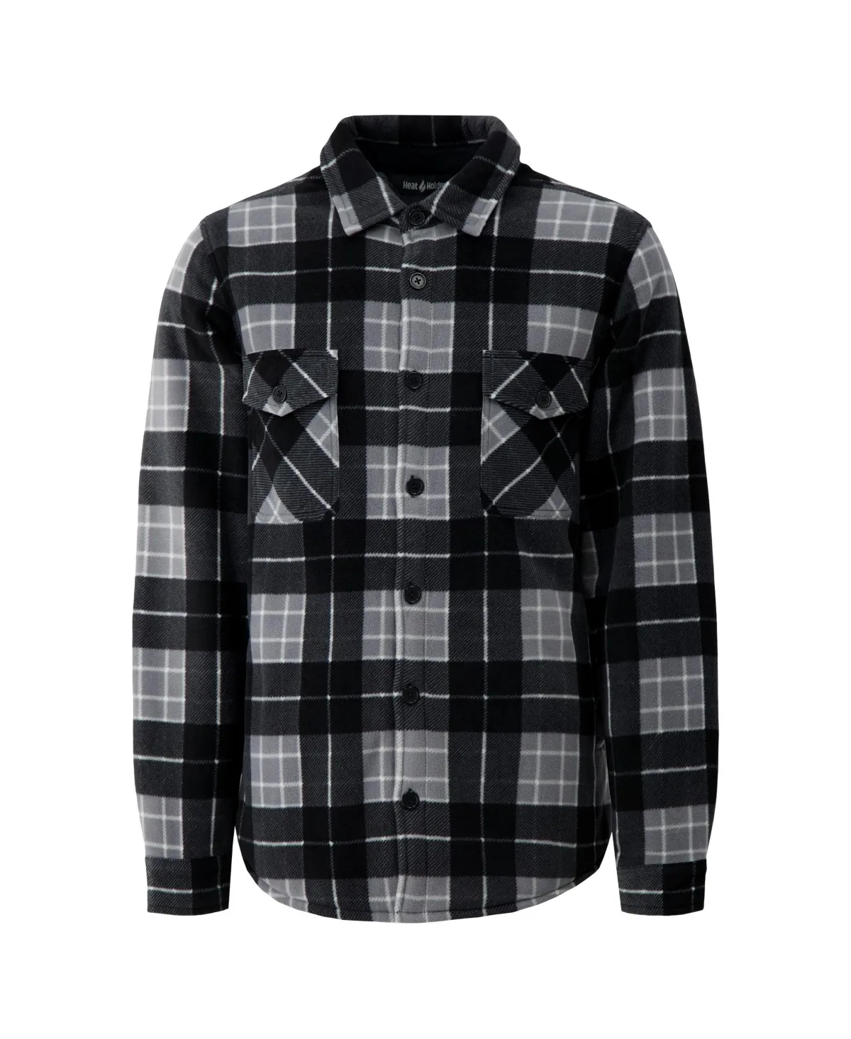 Jax Long Sleeve Plaid Shirt Jacket by Heat Holders