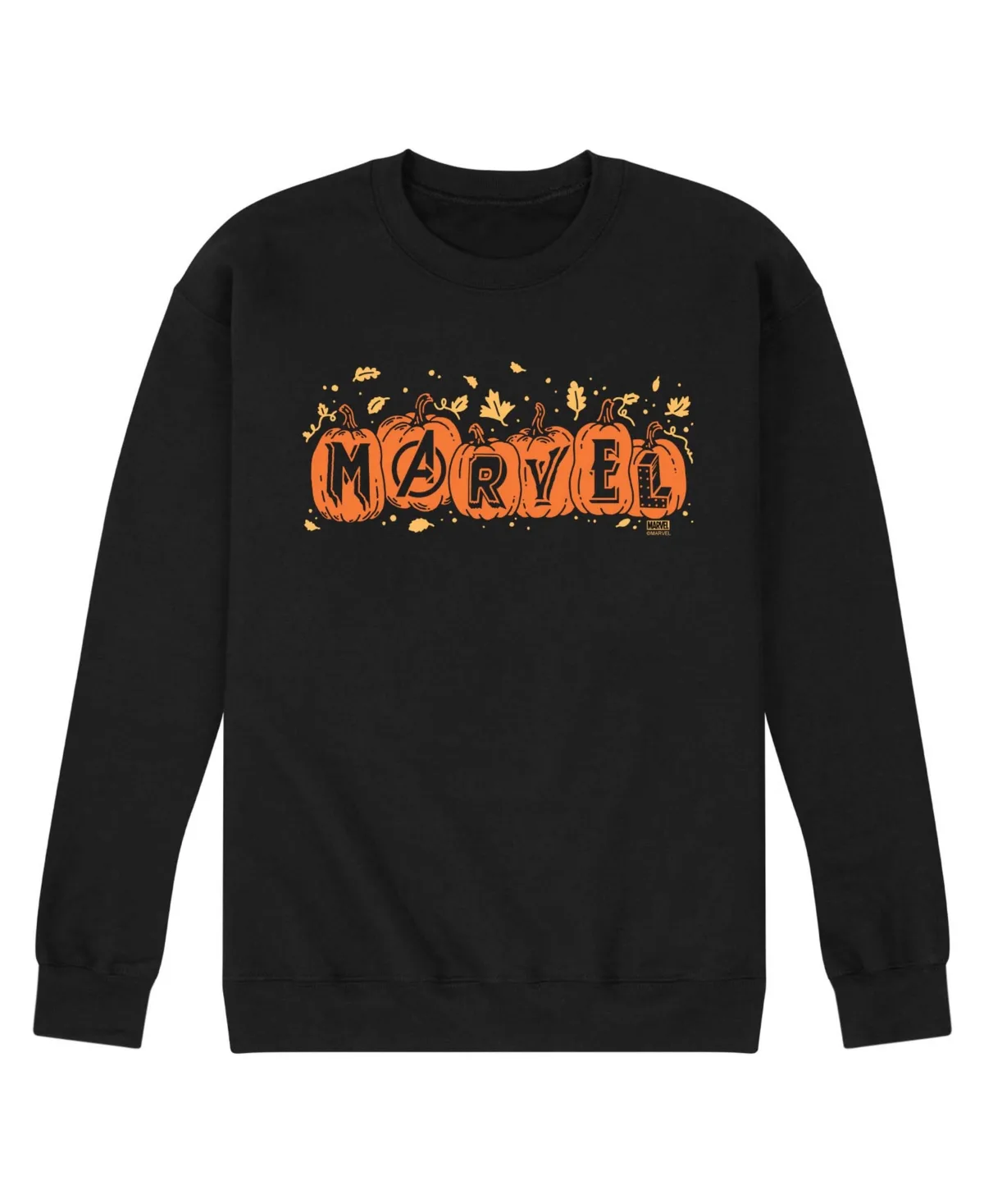 Fall Halloween Pumpkin Logo Fleece Long-Sleeve Sweatshirt by Airwaves