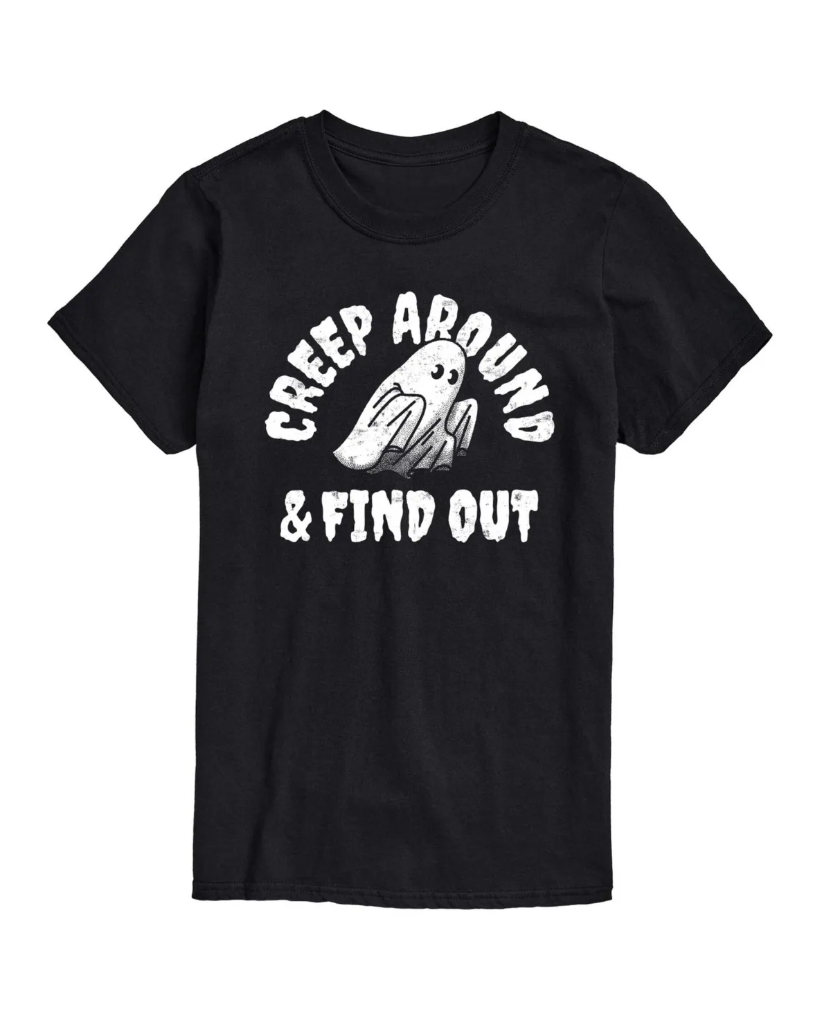 Creep Around Find Out Halloween Graphic T-Shirt by Airwaves