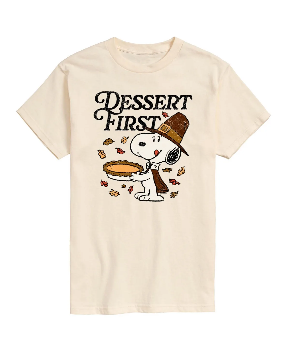 Dessert First Thanksgiving Snoopy Graphic T-Shirt