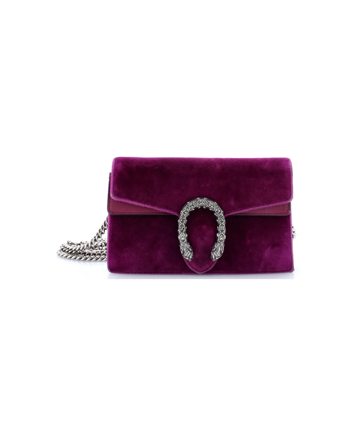 Pre-Owned Gucci Super Mini Dionysus Bag Velvet by Gucci