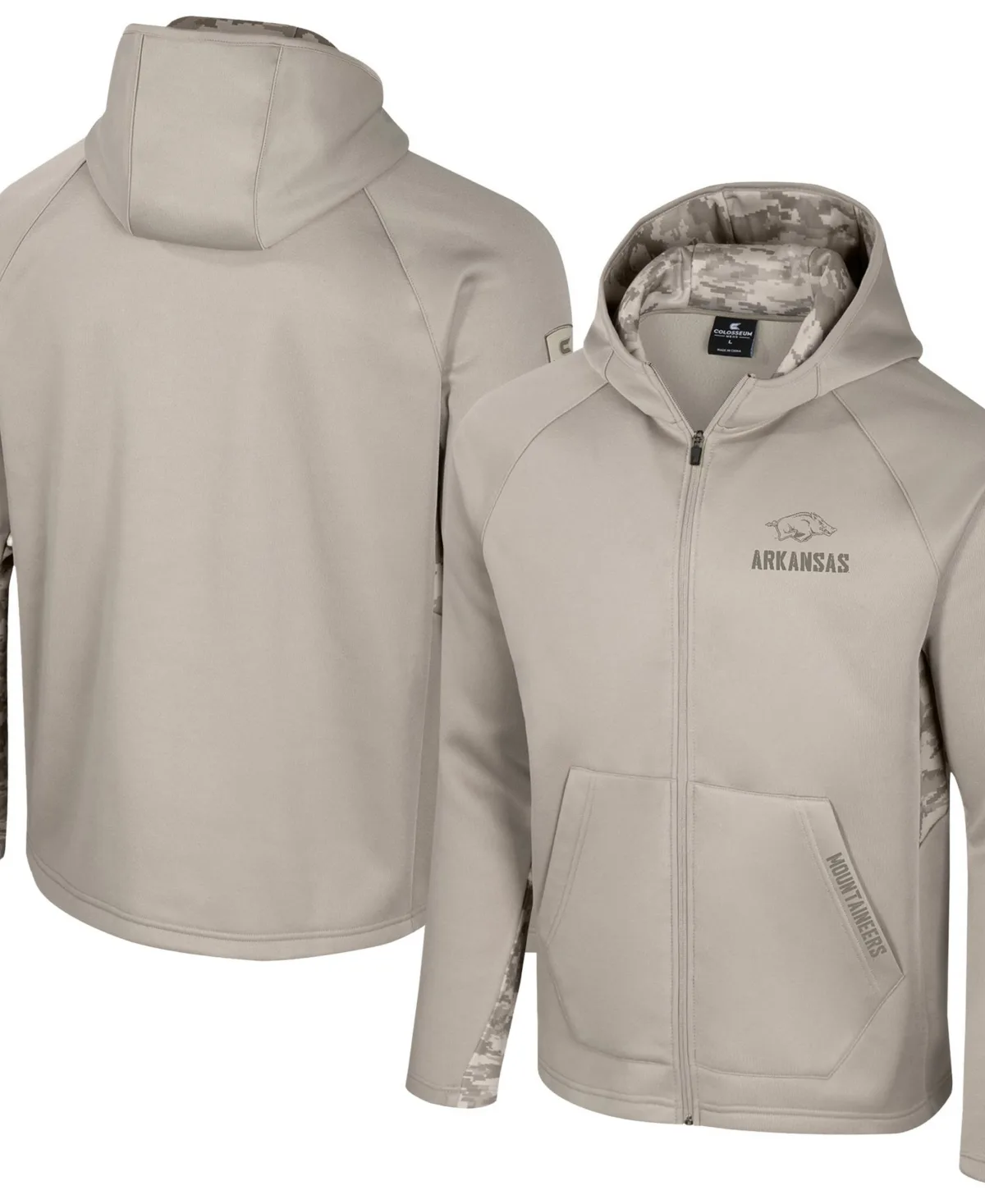 Arkansas Razorbacks Operation Hat Trick Battalion Full-Zip Hoodie by Colosseum
