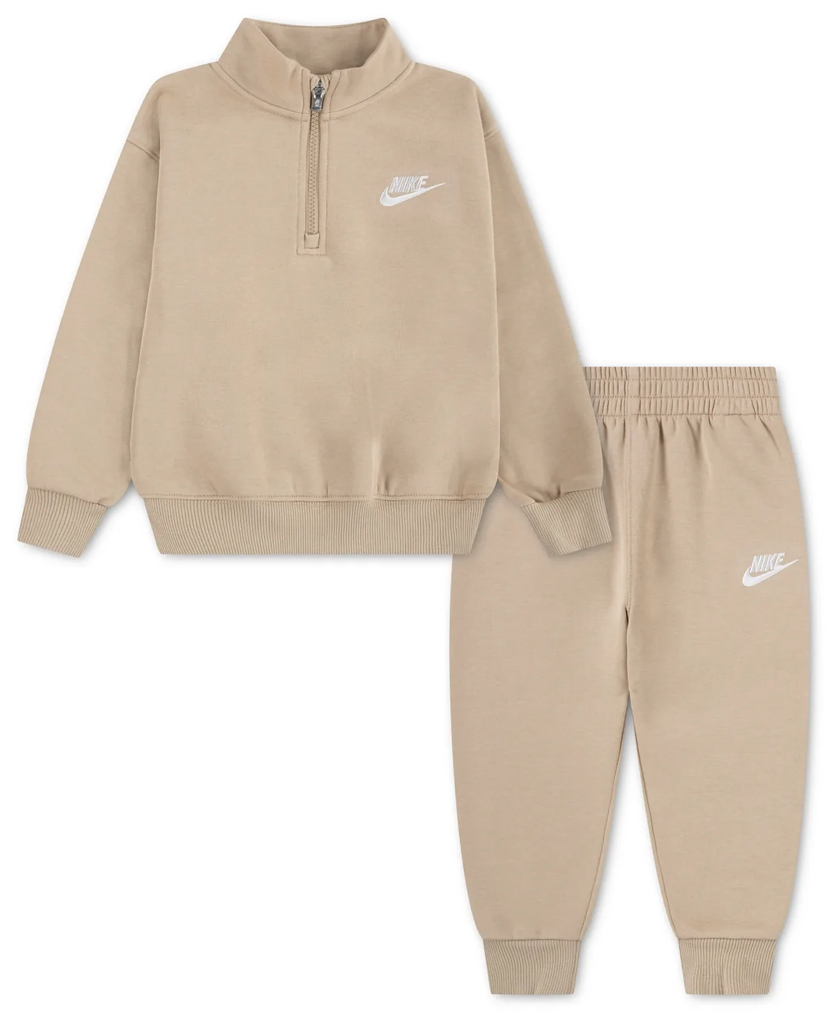 Logo Detail Sweatshirt and Jogger Pants, 2-Piece Set - Linen by Nike