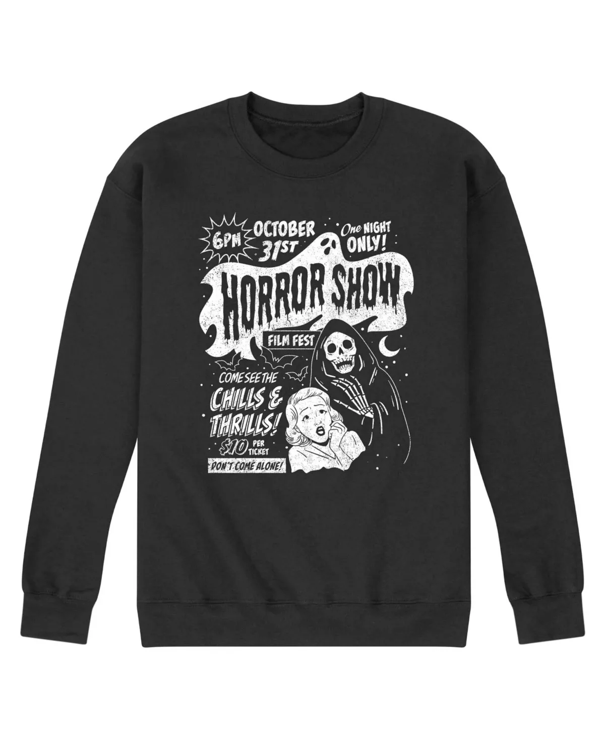 Horror Show Halloween Graphic Crew Neck Sweatshirt by Airwaves
