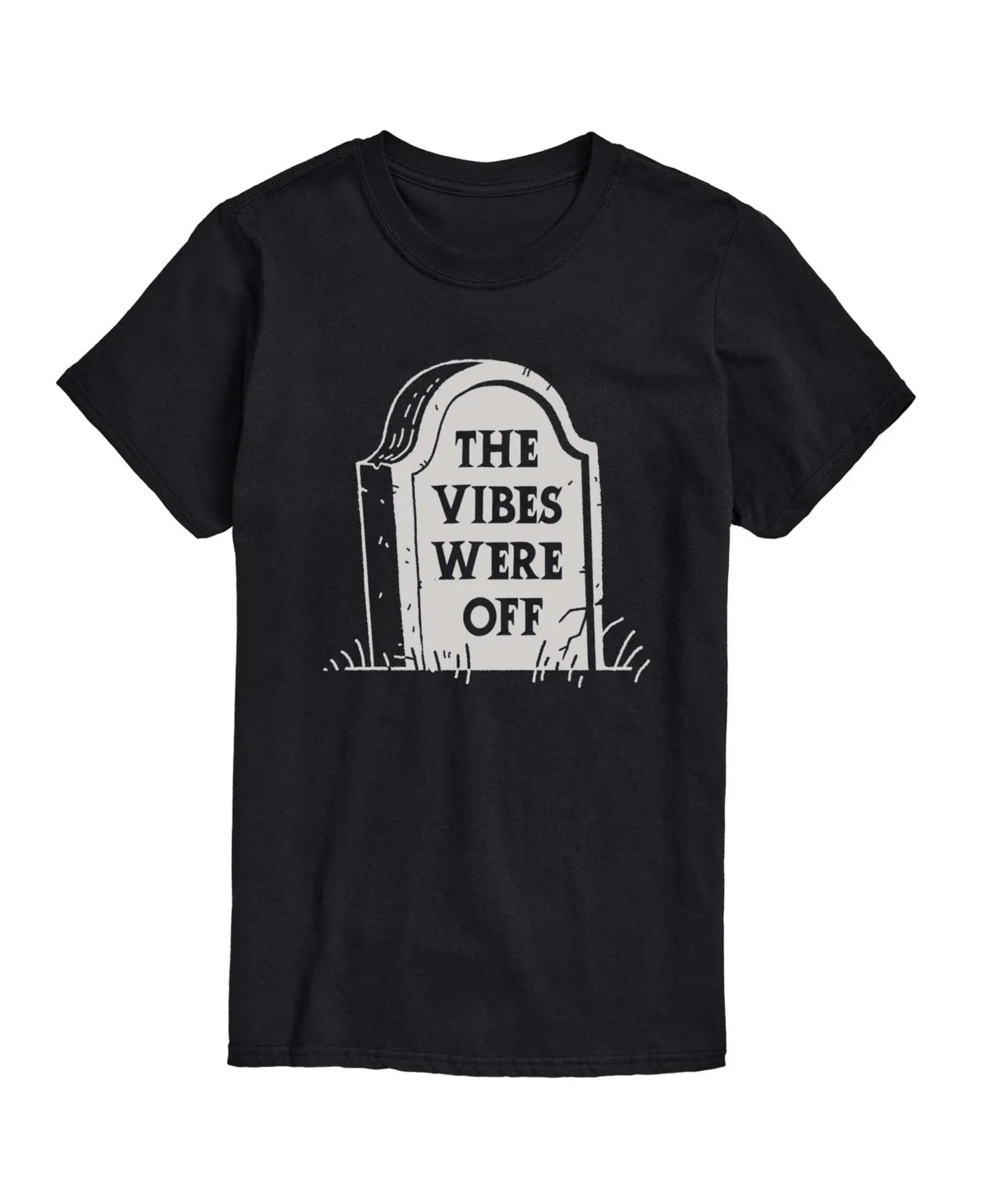 Vibes Were Off Grave Stone Graphic Halloween T-Shirt by Airwaves