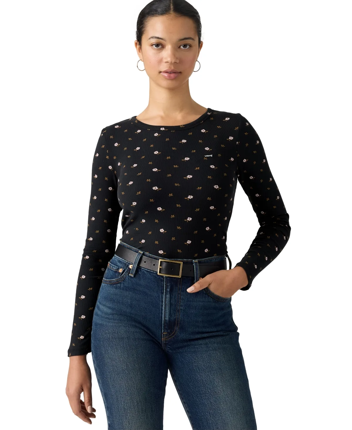 Levis Hayes Clara Strip Long Sleeve Top by Levi's