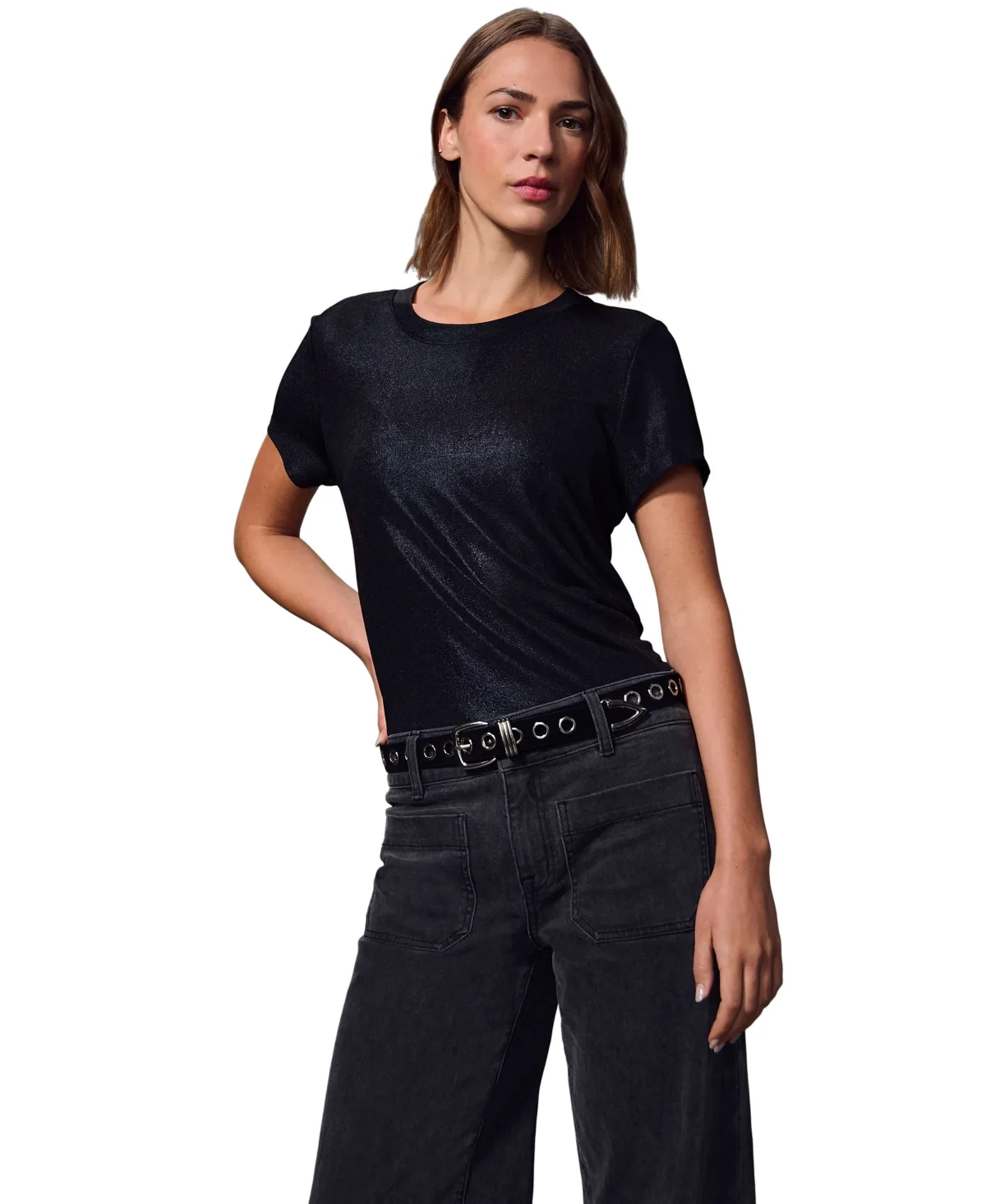 Sanctuary Shine Short-Sleeve Crewneck T-Shirt by Sanctuary