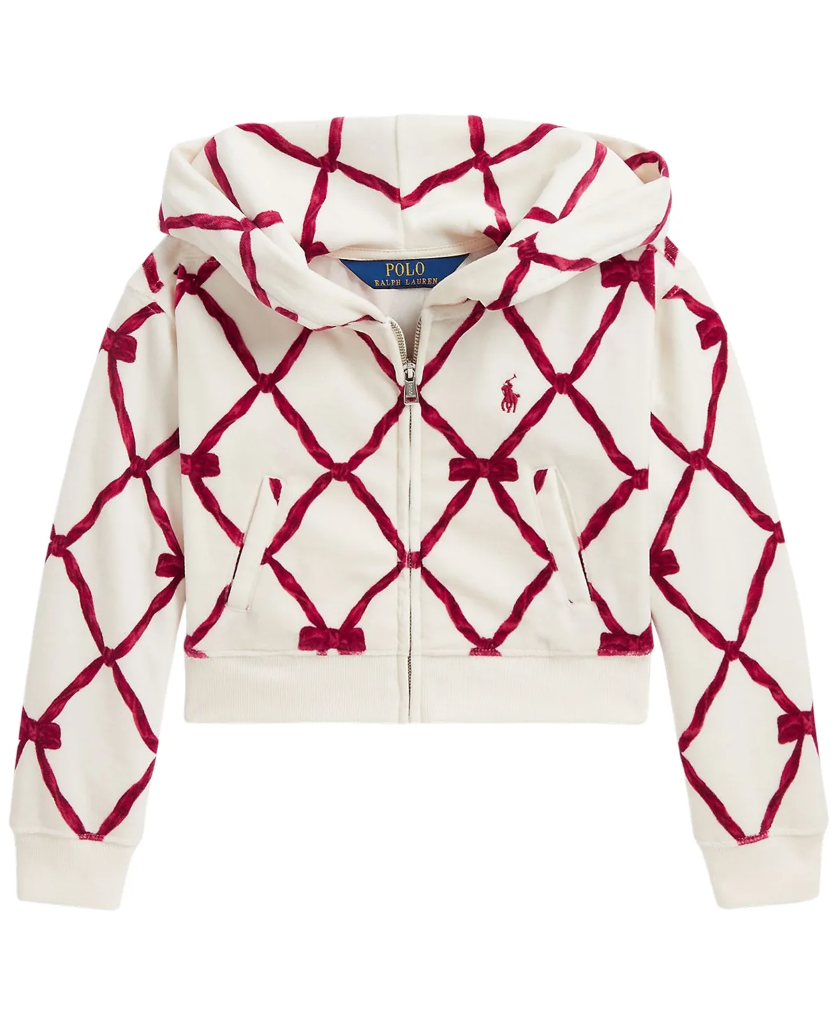 Polo Ralph Lauren Velour Boxy Full-Zip Hoodie by Polo Ralph Lauren
