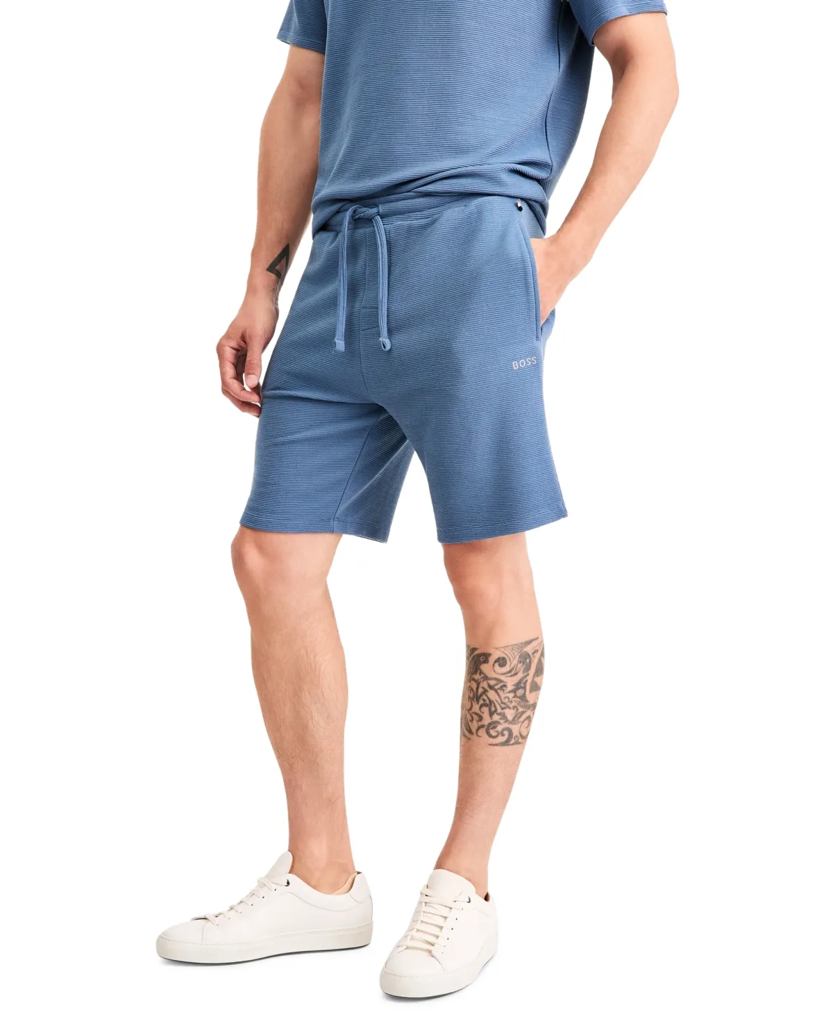 Boss by Hugo Boss Ribbed Drawstring Shorts 8" Inseam by Hugo Boss