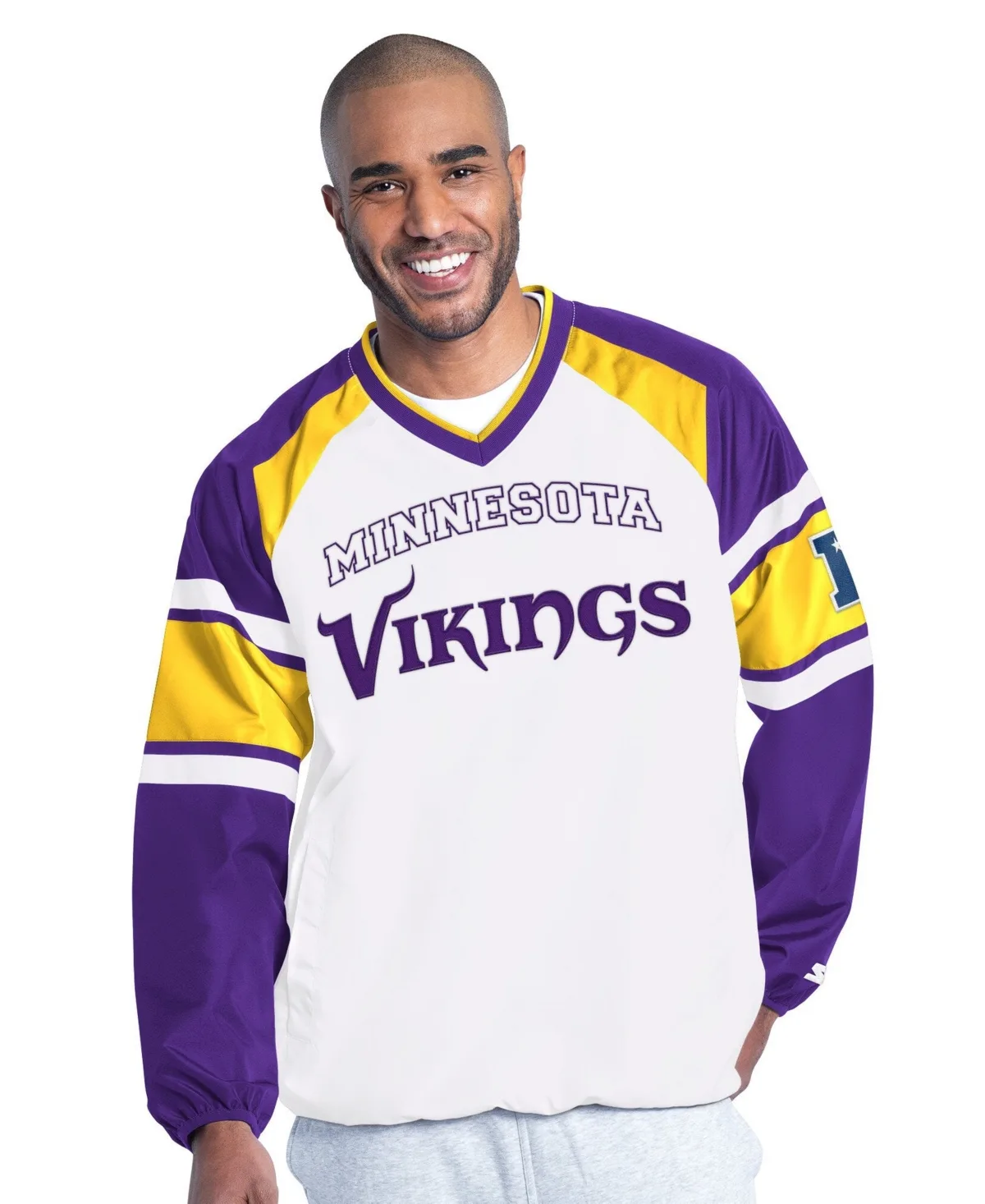 Starter Minnesota Vikings Infield Play Raglan Pullover Sweatshirt by Starter