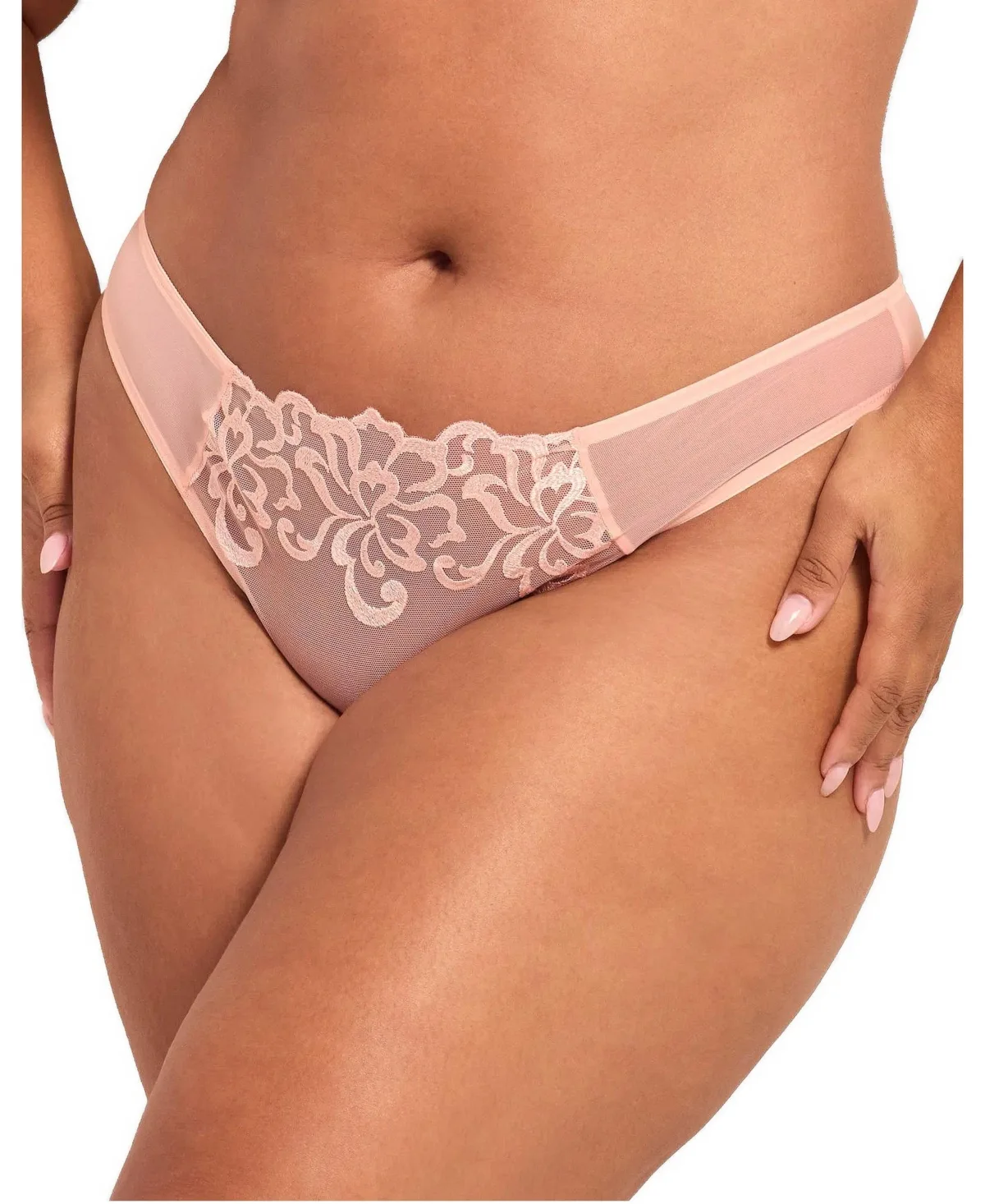 Naima Floral Sheer Thong by Adore Me